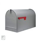79443 Gibraltar Stanley Jumbo Mailbox Galvanized Steel Post Silver 689816979443