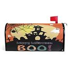 8025603p257c293s483 Naanle Halloween Magnetic Mailbox Cover Ghost Castle Wrap Home