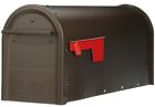 804421 Post Mount Mailbox Bronze Galvanized Steel Modern Letter 691171804421