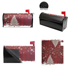 8044520p257c293s487 Christmas Xmas Magnetic Mailbox Cover Red Tree Snowfla Multi