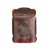 807472906324 Creative Distressed Red North Pole Post Tin Box