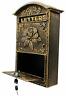 811087030190 Royal Brands Locking Wall Mounted Mailbox Bronze Vintage