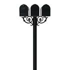 814728016263 Qualarc The Hanford Cast Aluminum Triple Mailbox Post System With 3 Economy Mailboxes