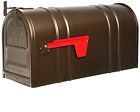 829653 Mailbox Post Mount Bronze Steel Large Metal Antique 691171829653