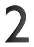 3582b-2 832794004977 Architectural Mailboxes Brass Floating House Number Black