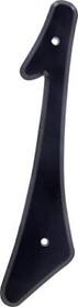 839752 Black House Number 1 4inch Nail Plastic