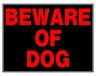 840048 Hillman Beware Of Dog Sign Black And Red 008236472646