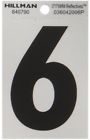840790 Hillman Black And Silver Reflective House Number