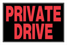 1-sign 841882 Hillman Private Drive Sign Black And Red Plastic 045899350744