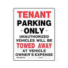 842194 Hillman Fastener Plastic Tenant Parking Only Unauthorized Sign 045899392874