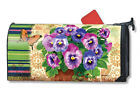 843259112823 Magnet Works Work Pretty Pansies Original Magnetic Mailbox