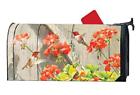 01631 843259123188 Magnet Works Hummingbirds With Geraniums Magnetic Mailbox Wrap