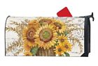 843259132715 Magnet Works Farmhouse Sunflower Mailwrap Magnetic Mailbox Wrap