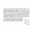 847215 Hillman Fastener Letters Numbers 1 Die Cut Wht By 045899363331
