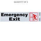 848554 Hillman Fastener Black Plastic Emergency Exit Sign Pack 045899316542