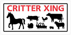 848607 Hillman Critter Xing Exiting Sign White Black And 696582328726