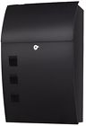 85157 Locking Mailbox Wall Mount Black Large Vertical Drop 691171785157
