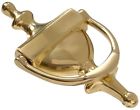 852393 Hillman The Group Door Knocker Solid Brass Bright 689830212762
