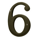 90676 Brass Number 6 Baldwin Residential House Solid