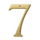 90677 Solid Lifetime Residential Baldwin House Polished Number 7 Brass