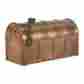 917031 Signature Hardware Riveted Post Mount Copper Mailbox With Brass Accents