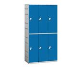 92368bl-a 92368bl- Salsbury Color 3 Assembled Locker Double Tier Wide Blue