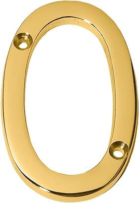 Clio-3in-pb A10 Design Pvt. Ltd. Clio 3-inch Solid Brass Mailbox Numbers House For Outside