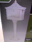 Abh063l Mailbox White Post-mount Gibraltar Pedestal