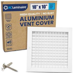 Aclaminaire 709025861506 10 Inch X Duct Hole 11.6 Face Aluminum Double Deflection Adjustabl