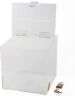 B07s1q1x33 Acrylic Raffle Box With Lock And Sign Holder Charity Donation Ballot S