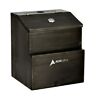 Adi632-02-blk Adiroffice Rustic Suggestion Box With Lock Wooden Ballot 810012675949