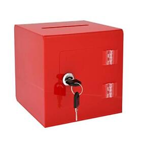 Adir Office 6inch X Acrylic Ballot Box Donation With Easy Open Rear Door