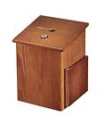 Adir Office Square Wood Suggestion Box Wall Mountable With Lock And Chained