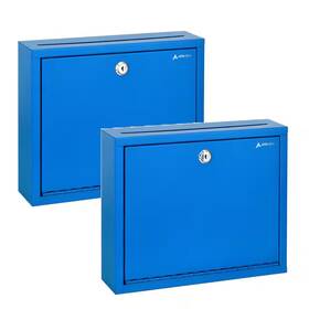 Adiroffice 313092648617 Wall Mountable Large Steel Drop Box Mailbox 2-pack