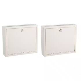 Adiroffice 313114684692 White Wall-mount Key Locking Multipurpose Secure Drop Box Mailbox 2-pack