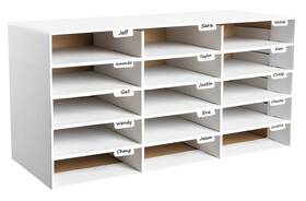 501-15-whi Adiroffice Cardboard Classroom Mailbox - White Scratch And Dent