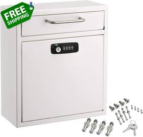 Adiroffice 705353100413 Ultimate Drop Box Wall-mounted Mailbox - Hanging Secured Postbox Du