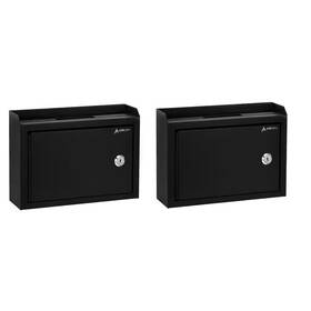 Adiroffice 744110212877 Wall Mountable Medium Size Steel Multi-purpose Suggestion Drop Box Mailbox 2-pa