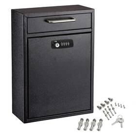 Adiroffice 810012672252 Wall Mount Mailbox - Combination With Keys- Durable Mounted Lock