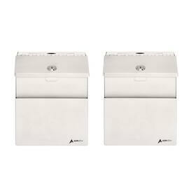 Adiroffice 810071534997 7 Inch X 6 Locking Suggestion Box Wall Mountable Steel White 2-pack