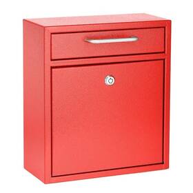 Adiroffice 810071539749 Medium Ultimate Red Wall Mounted Mail Box Mailbox