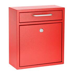 Adiroffice 815236017612 Wall Mount Mailbox - With Lock And Keys- Durable Mounted Locking