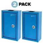 Adiroffice Adi631-12-blu-2pk Large Steel Heavy-duty Key Drop Box Pk2