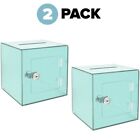 Adiroffice Adi637-02-1-crg-2pk Acrylic Suggestion Box With Easy Open Rear Door