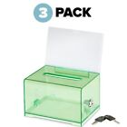 Adiroffice Adi637-crg-3pk Acrylic Locking Suggestion Box With Message Display