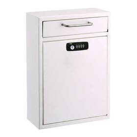 Alhi63104whikc Adiroffice Large Secure Drop Box Wall Mounted Locking Mail