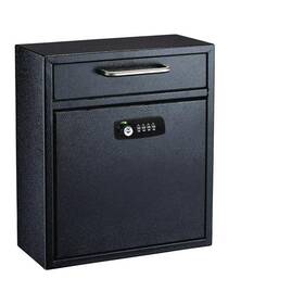 Alhi63105blkkc Adiroffice Medium Secure Drop Box Wall Mounted Locking Mail Bo