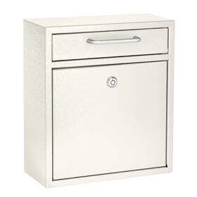 B01muesrnh Adiroffice Large Wall Mount Drop Box Mailbox White Secure Key Payment Postbox