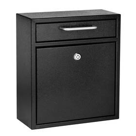 B01n9vm1wo Adiroffice Wall Mount Locking Mailbox With Keys - Durable Steel Mail And Deposit B