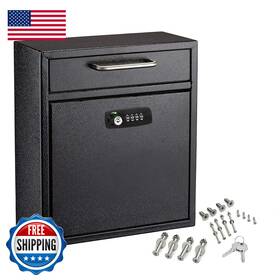 Adiroffice B07ztsk6cv Wall Mount Mailbox - Combination Keys- Durable Mounted